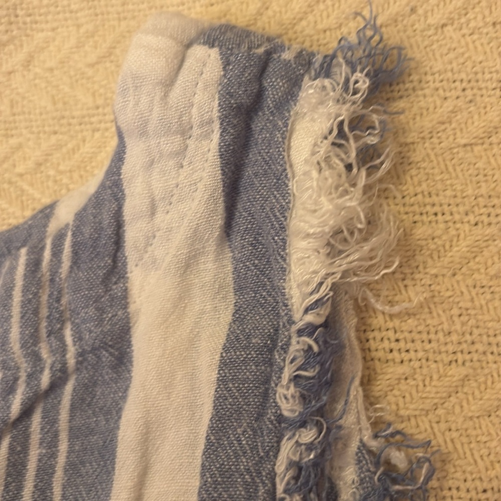 Juniors M Alter ‘d state denim striped sleeveless cropped tank top - Picture 3 of 4